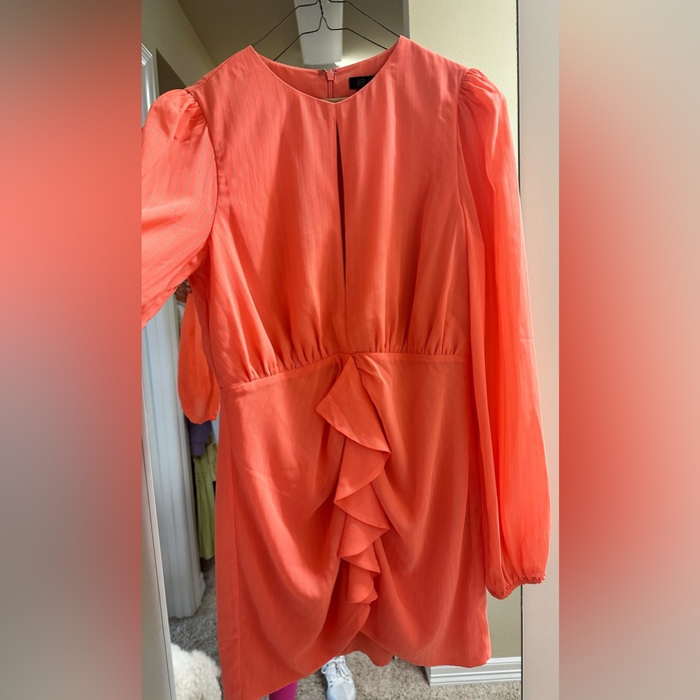 Melon cut out front mini dress